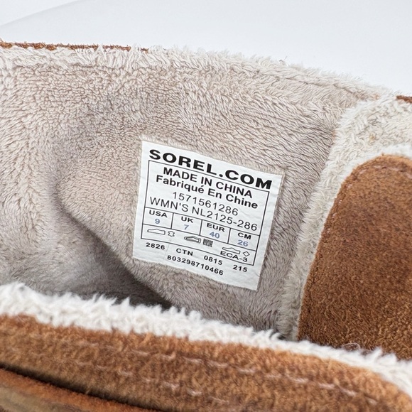 SOREL | Winter Fancy Lace-Up II Leather Duck Boots in Brown | Sz 9 - Picture 14 of 16